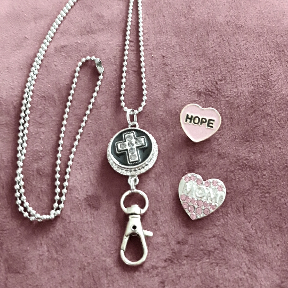 Snap Button Lanyard Necklace